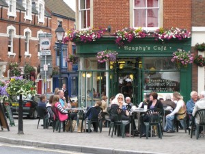 Kaffeepause in Glastonbury